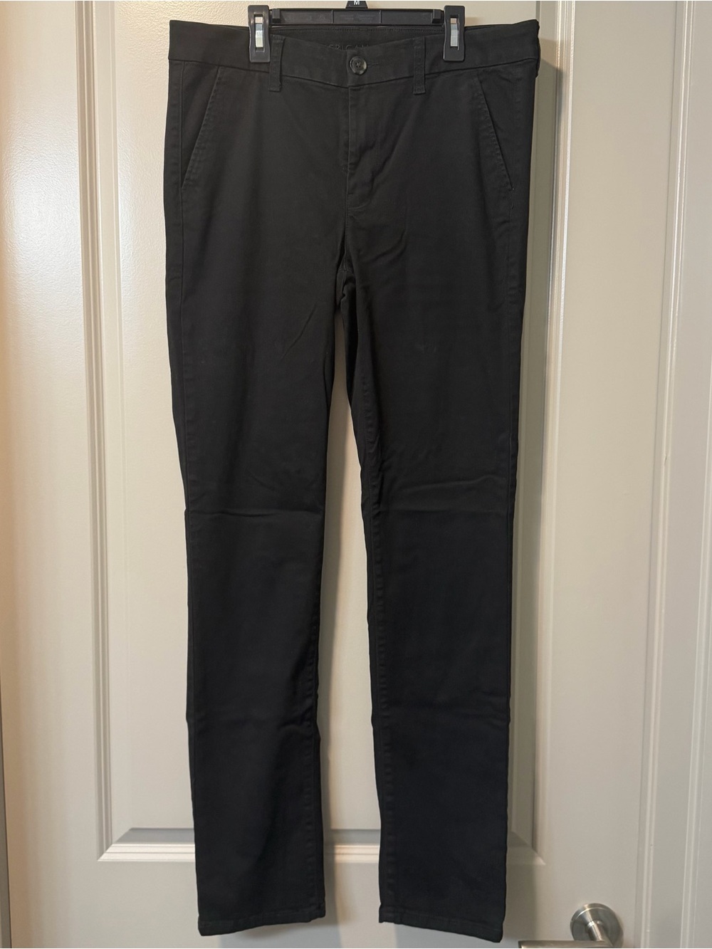 American Eagle Women's Super Stretch Black Straight Leg Pants Size 14 X-Long